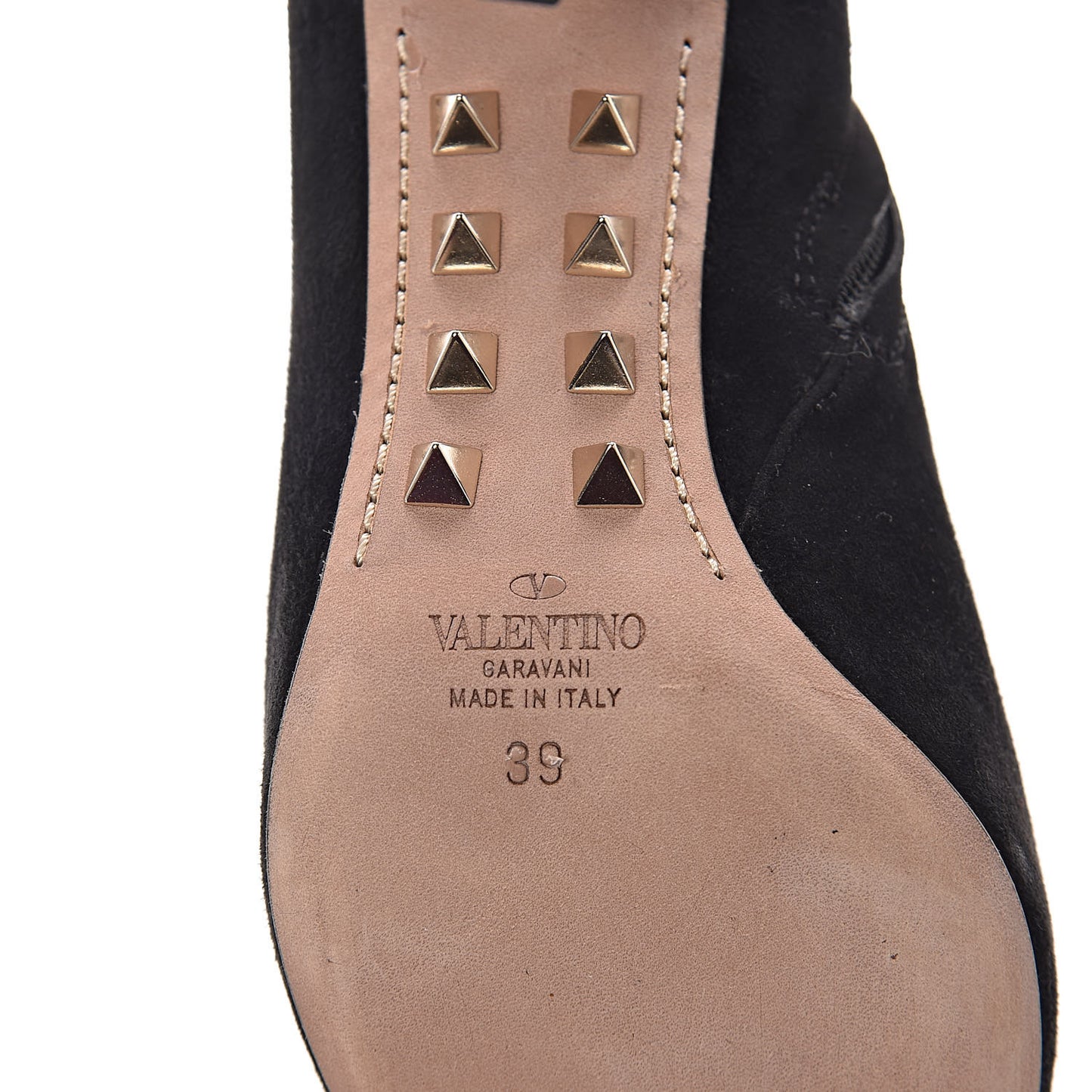 Suede Killer Stud Ankle Boots 39 Black