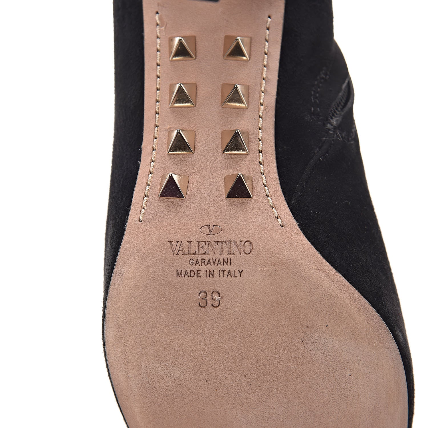 Valentino Garavani Suede Killer Stud Ankle Boots 39 Black 6 of 8