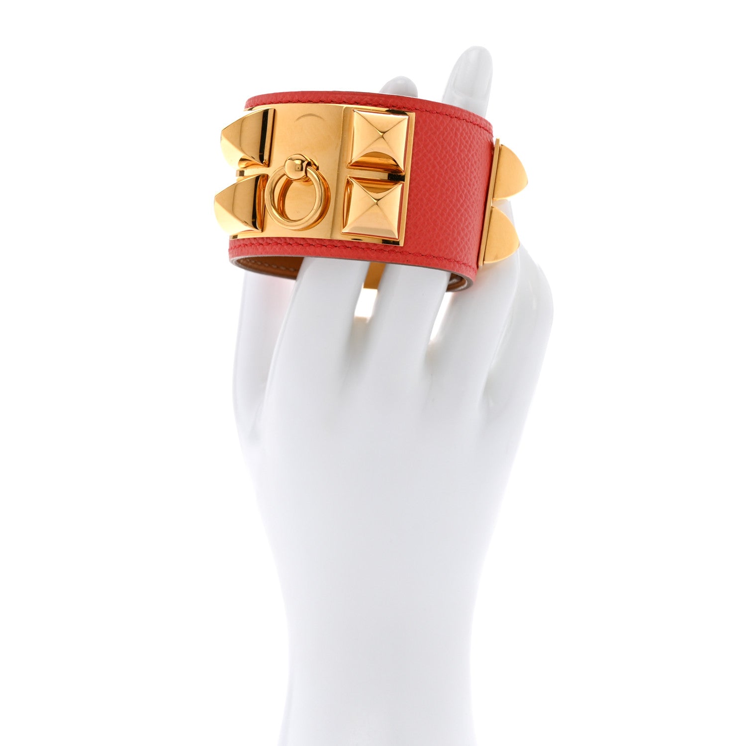 Hermes Epsom Collier De Chien CDC Bracelet S Rose Jaipur 2 of 8