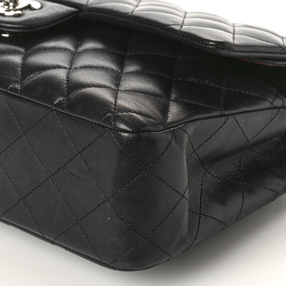Chanel Lambskin Quilted Medium Double Flap Black 9 of 14