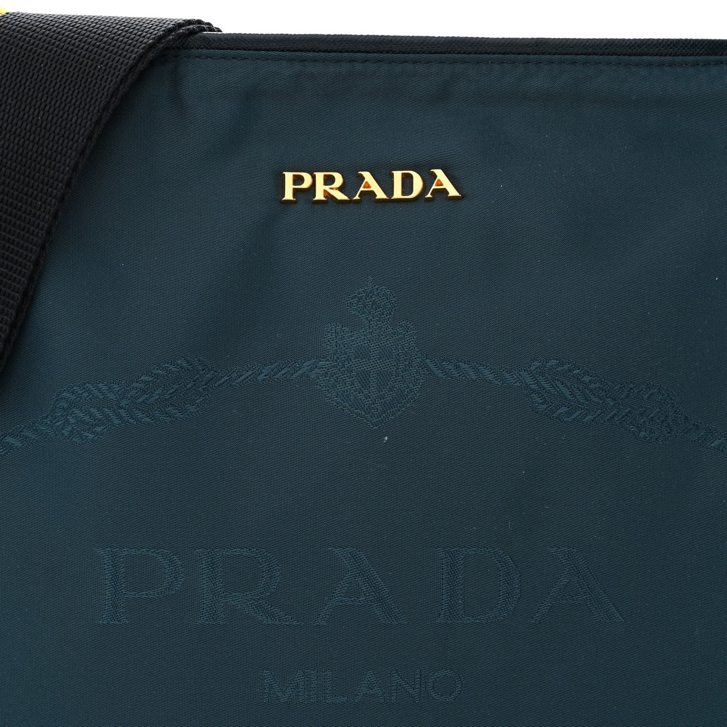 Jacquard Logo Small Flat Messenger Bag Blue