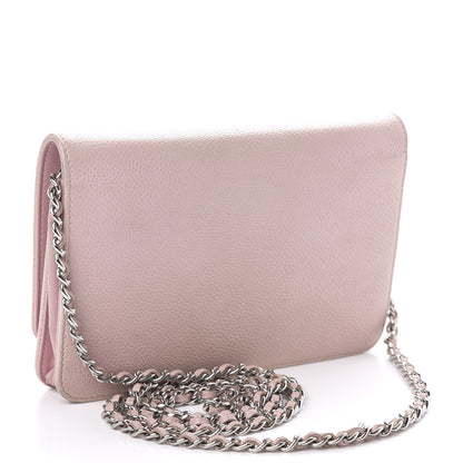 Chanel Caviar Timeless CC Wallet On Chain WOC Pink 3 of 14