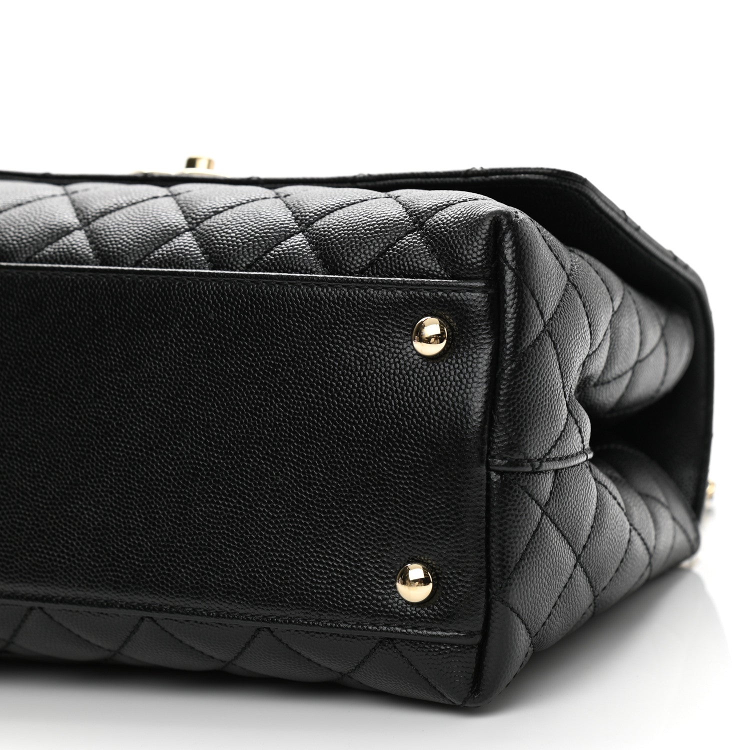 Chanel Caviar Quilted Small Coco Handle Flap Black 10 of 13