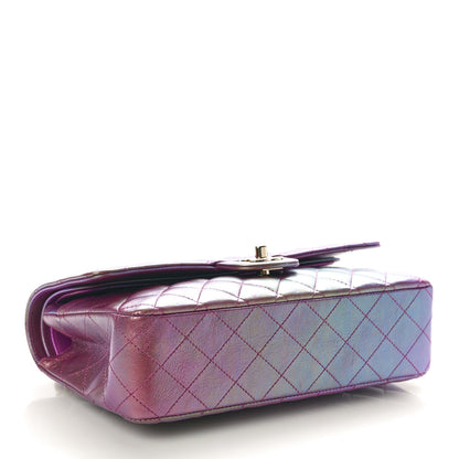 Chanel Iridescent Lambskin Quilted Medium Double Flap Purple 4 of 10