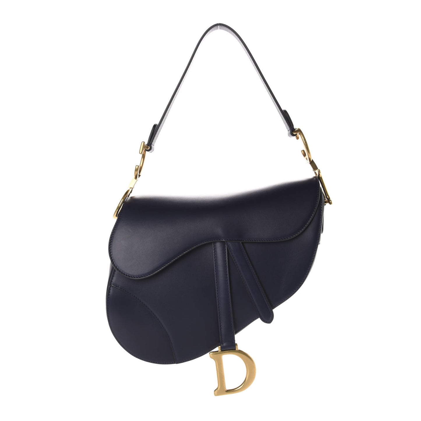 Calfskin Saddle Bag Indigo Blue