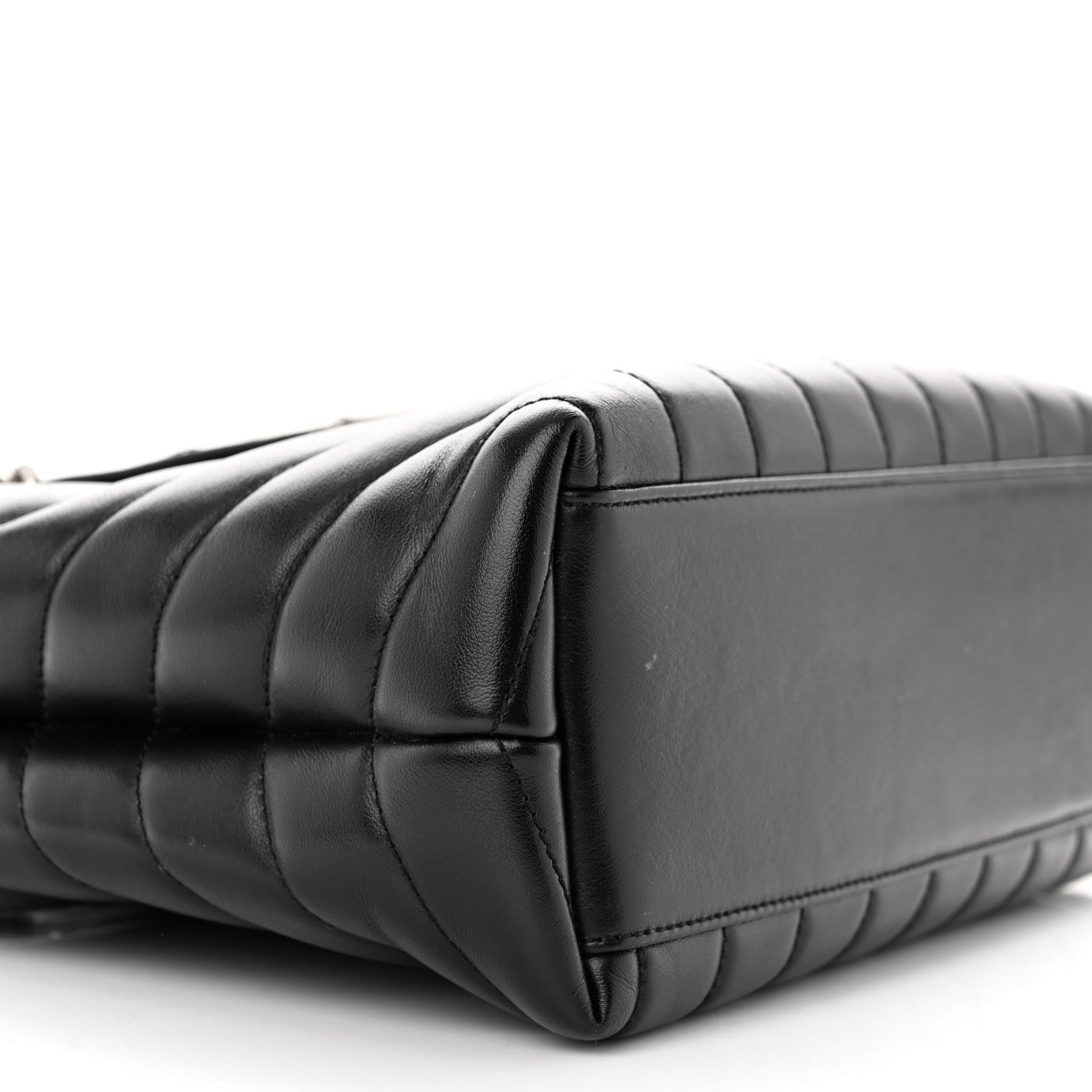 Saint Laurent Calfskin Y Quilted Monogram Small Loulou Shopper Black 10 of 13