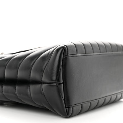 Saint Laurent Calfskin Y Quilted Monogram Small Loulou Shopper Black 10 of 13