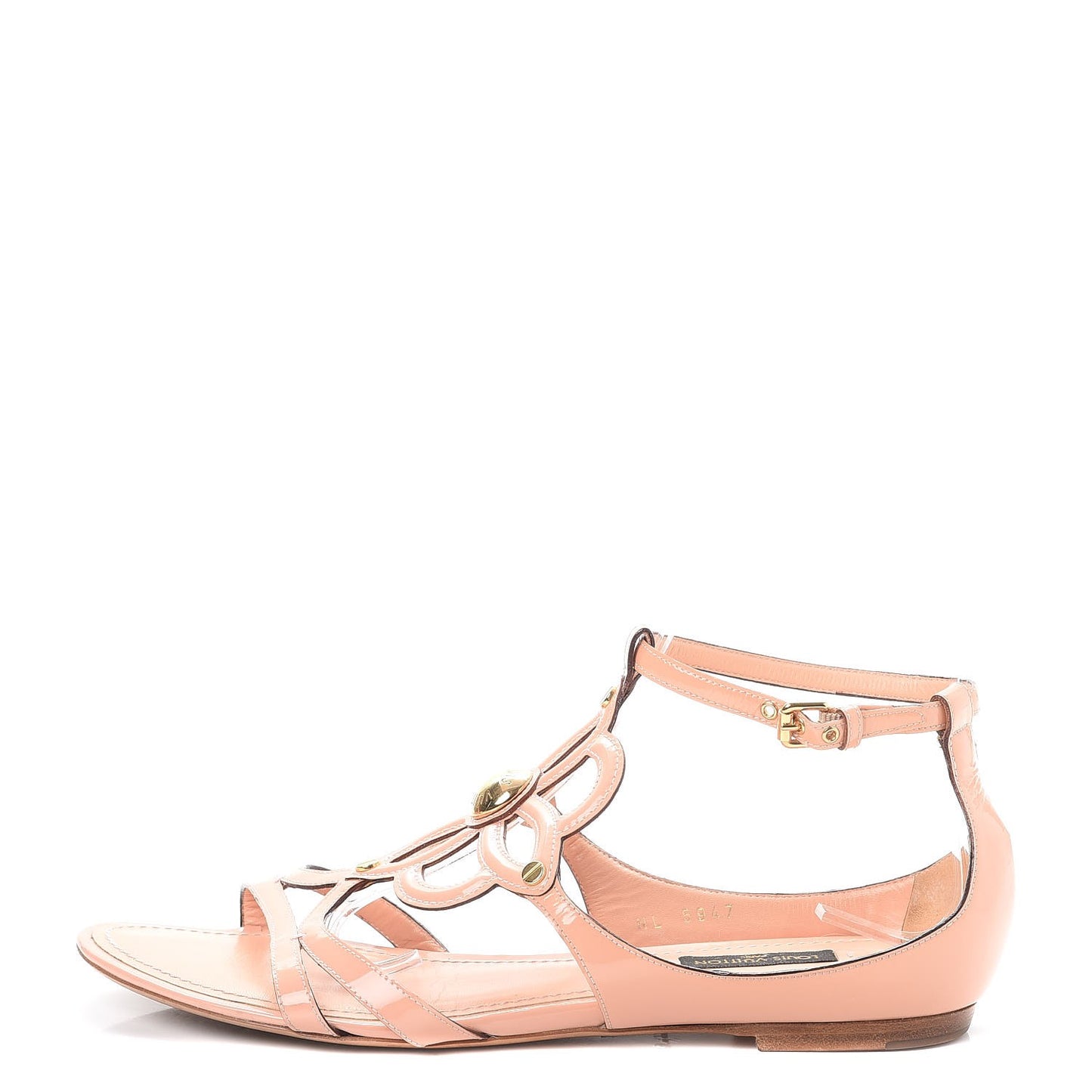 Patent Fleur Thong Sandals 37 Pink