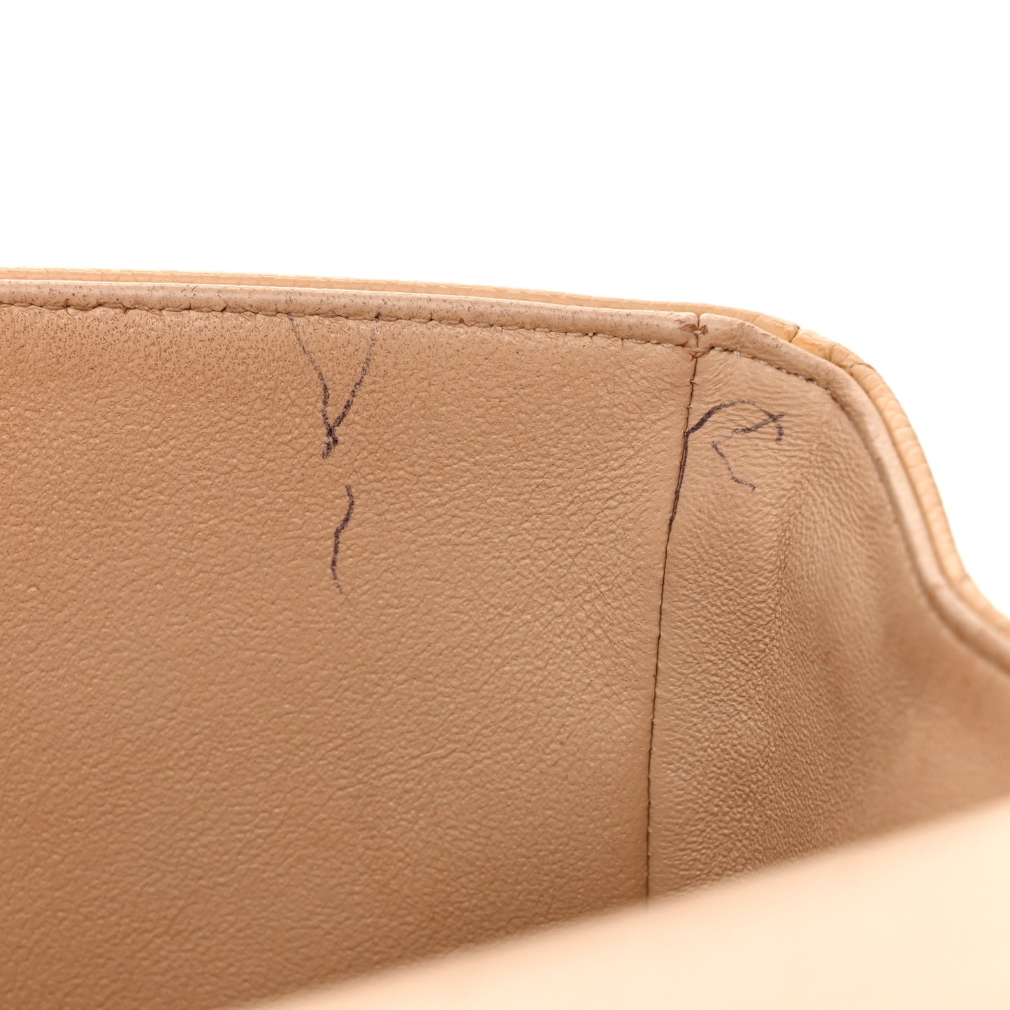 Caviar Quilted Jumbo Double Flap Beige