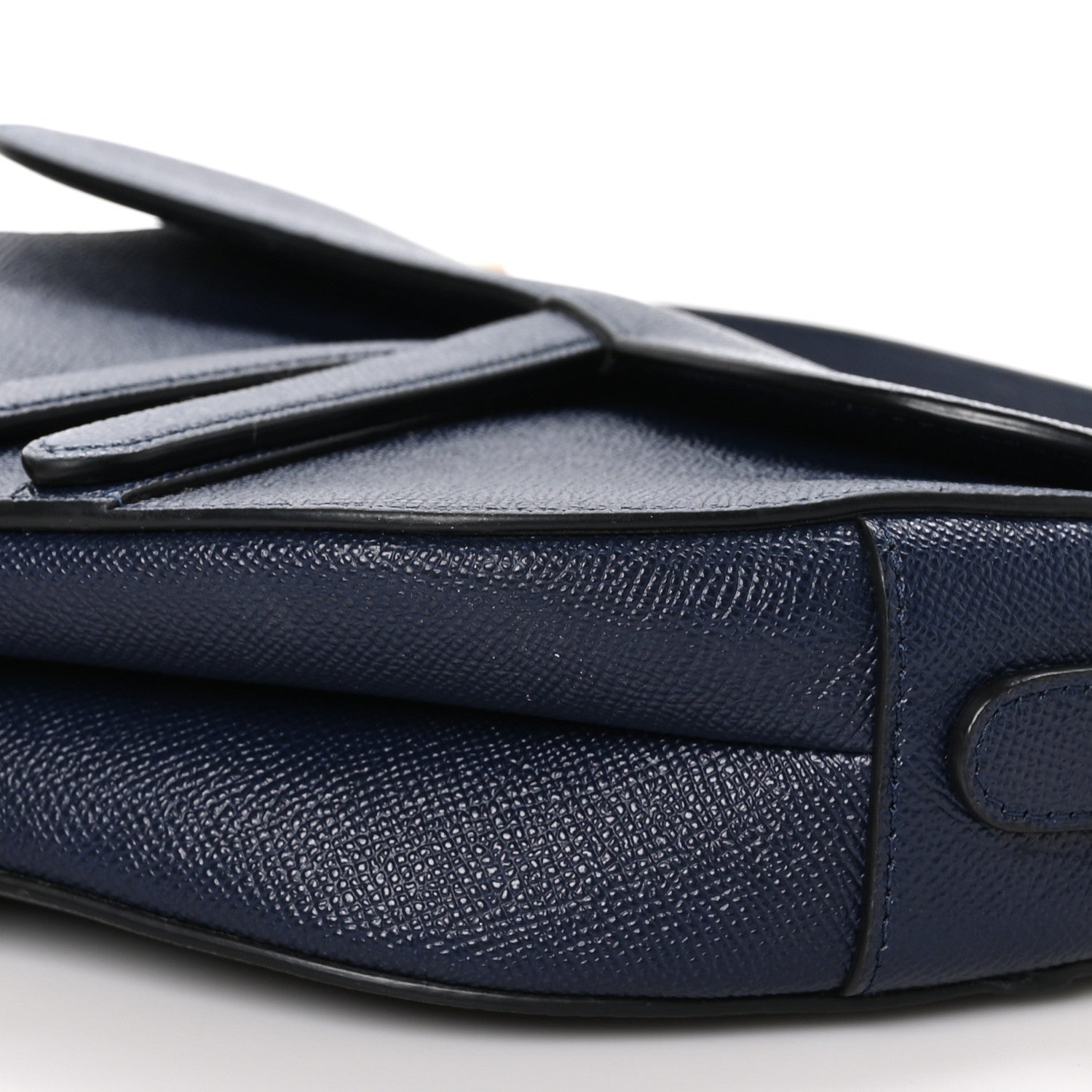 Christian Dior Grained Calfskin Saddle Bag Navy 10 of 10