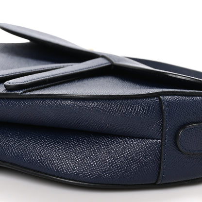 Christian Dior Grained Calfskin Saddle Bag Navy 10 of 10