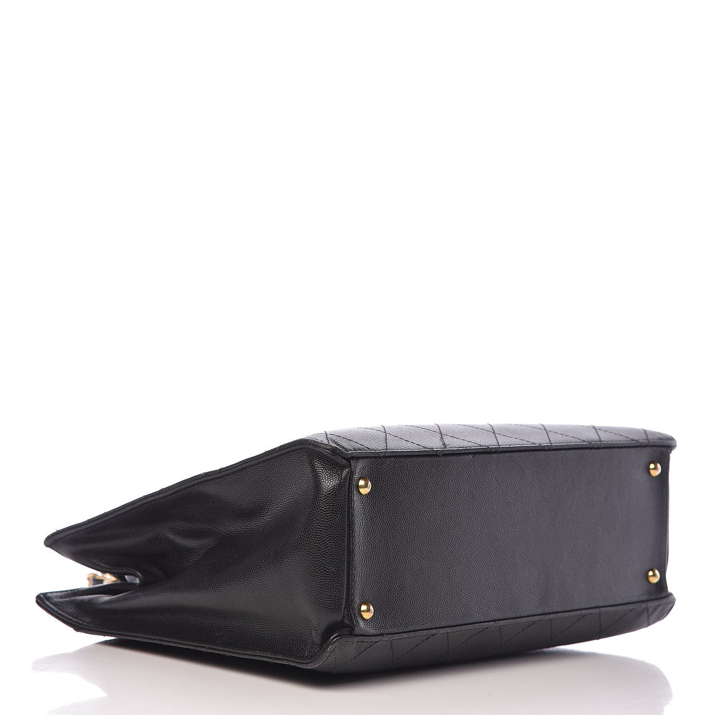 Caviar Stitched Shopper Tote Black