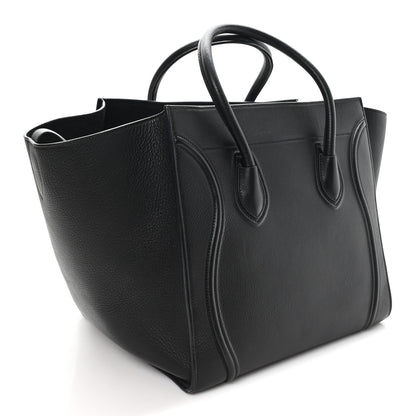 Celine Grained Calfskin Medium Phantom Luggage Black 2 of 9