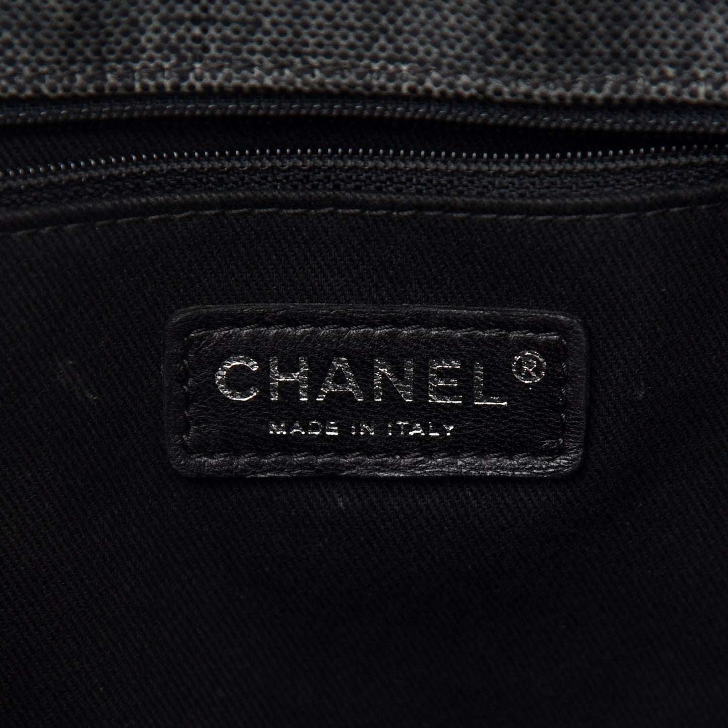 Coated Canvas Large CC Yacht Tote Black White