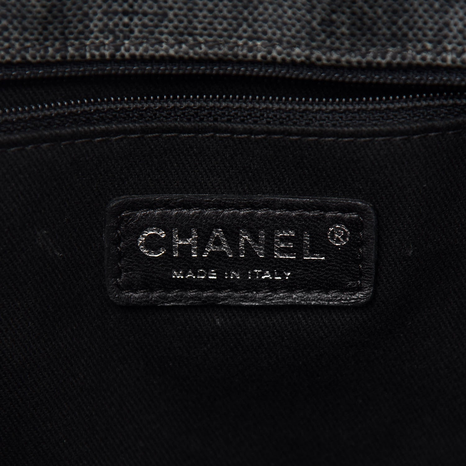 Chanel Coated Canvas Large CC Yacht Tote Black White 7 of 10