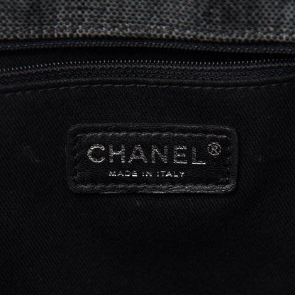 Chanel Coated Canvas Large CC Yacht Tote Black White 7 of 10