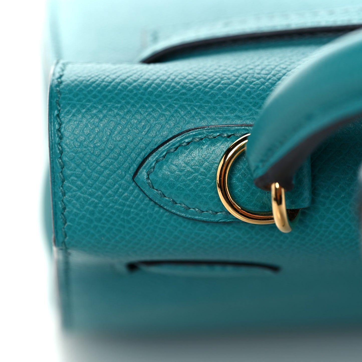 Epsom Kelly Sellier 25 Bleu Paon