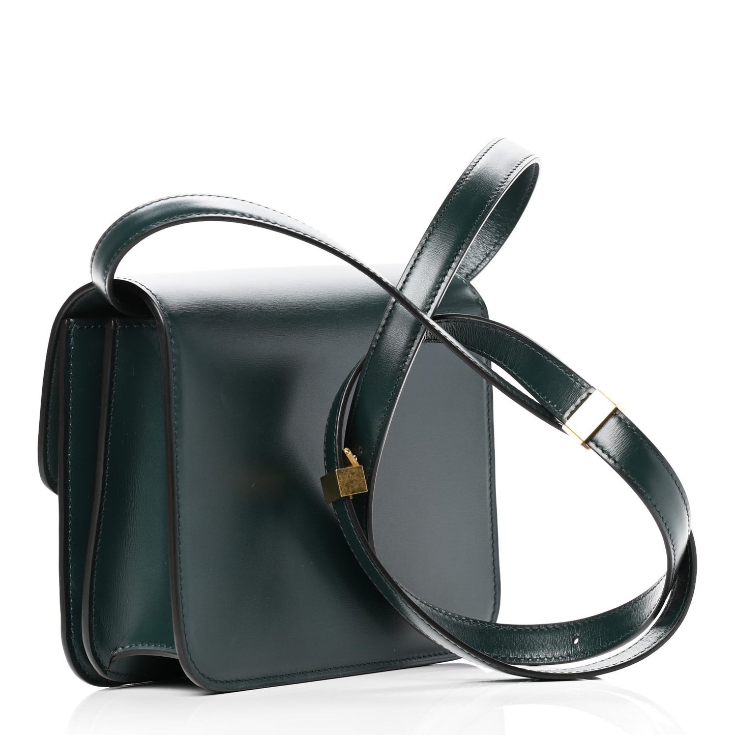 Box Calfskin Teen Classic Box Flap Bag Light Emerald