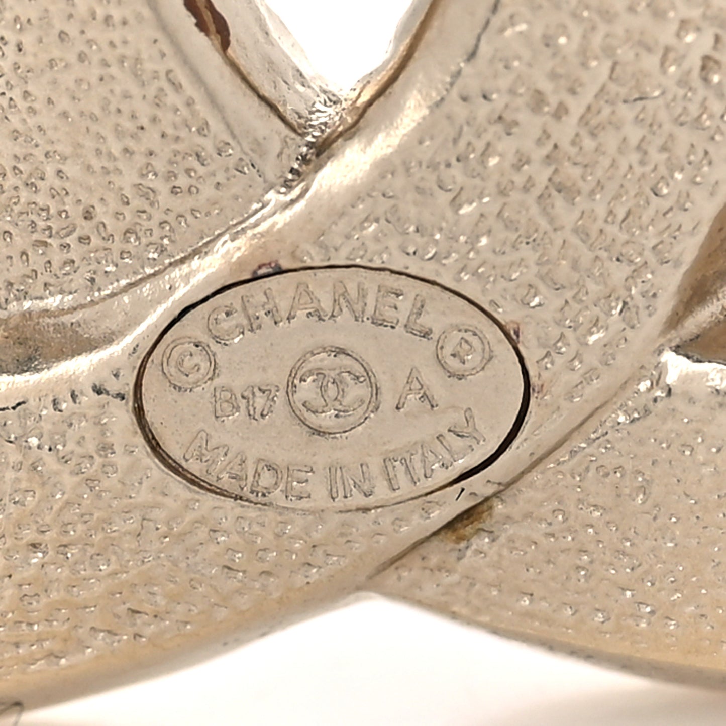 Baguette Crystal CC Brooch Light Gold