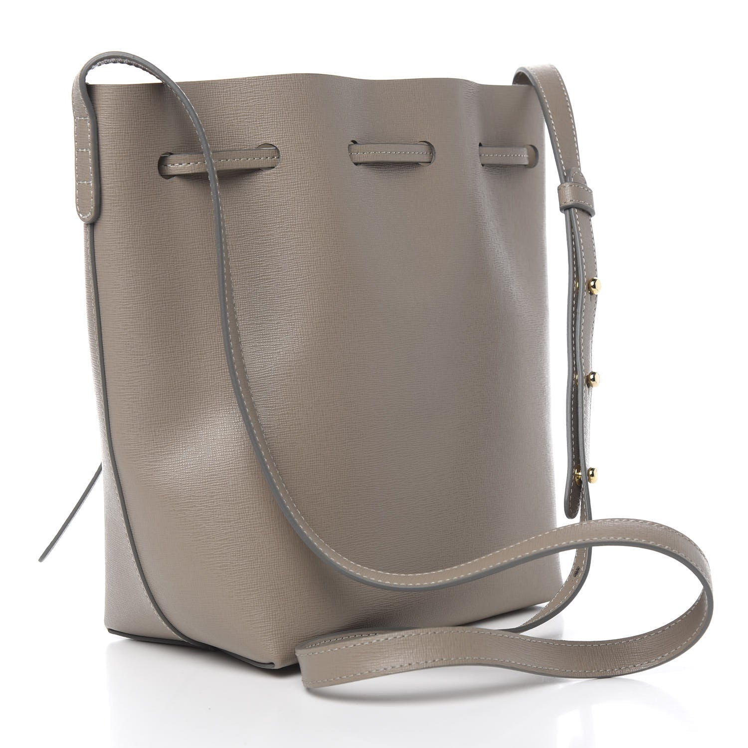 Mansur Gavriel Saffiano Mini Bucket Bag Elefante 2 of 9