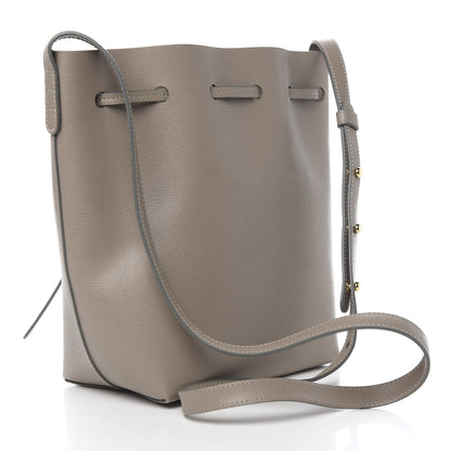 Mansur Gavriel Saffiano Mini Bucket Bag Elefante 2 of 9