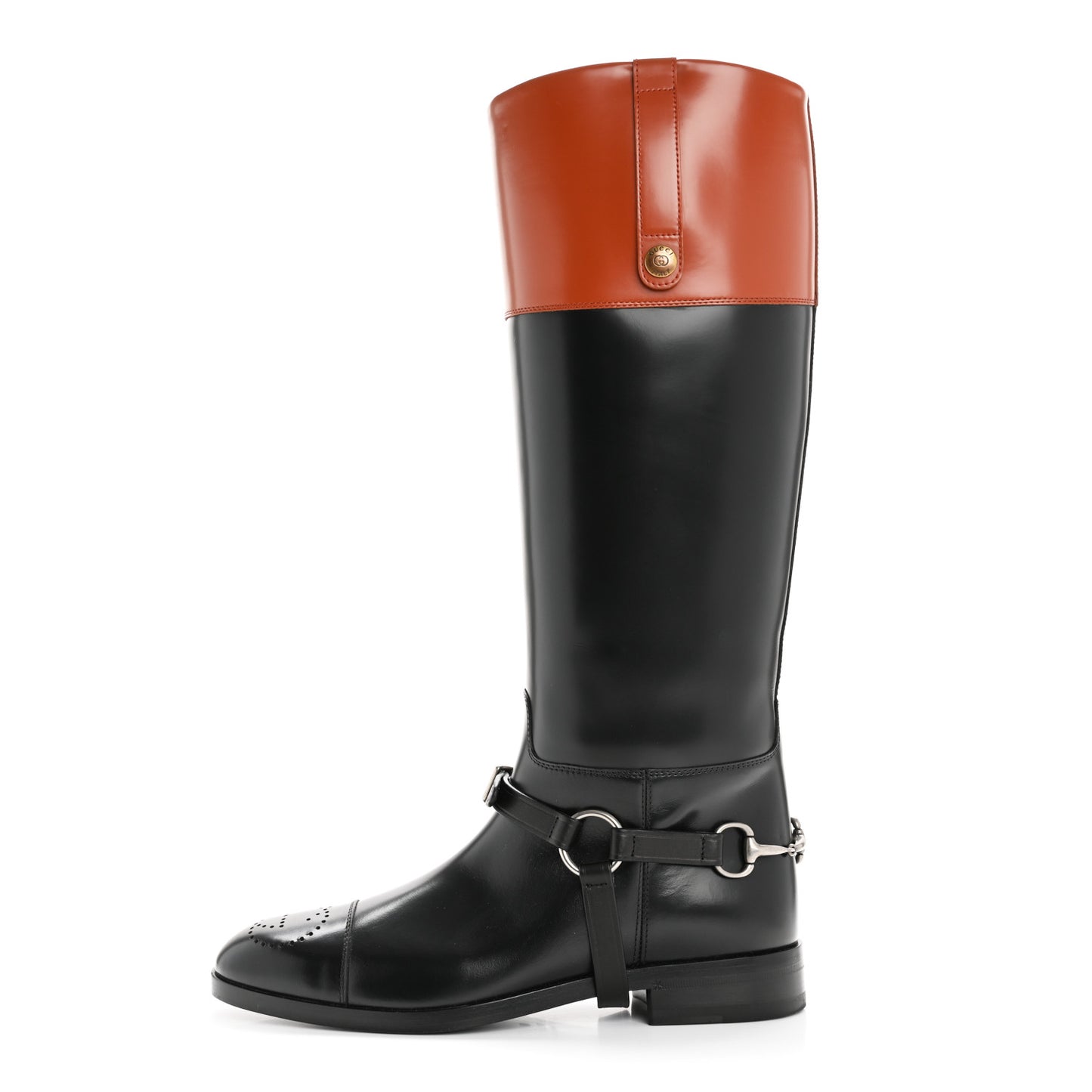 Cordovan Lux Mens Zelda Harness Riding Boots 8 Black Amber Honey