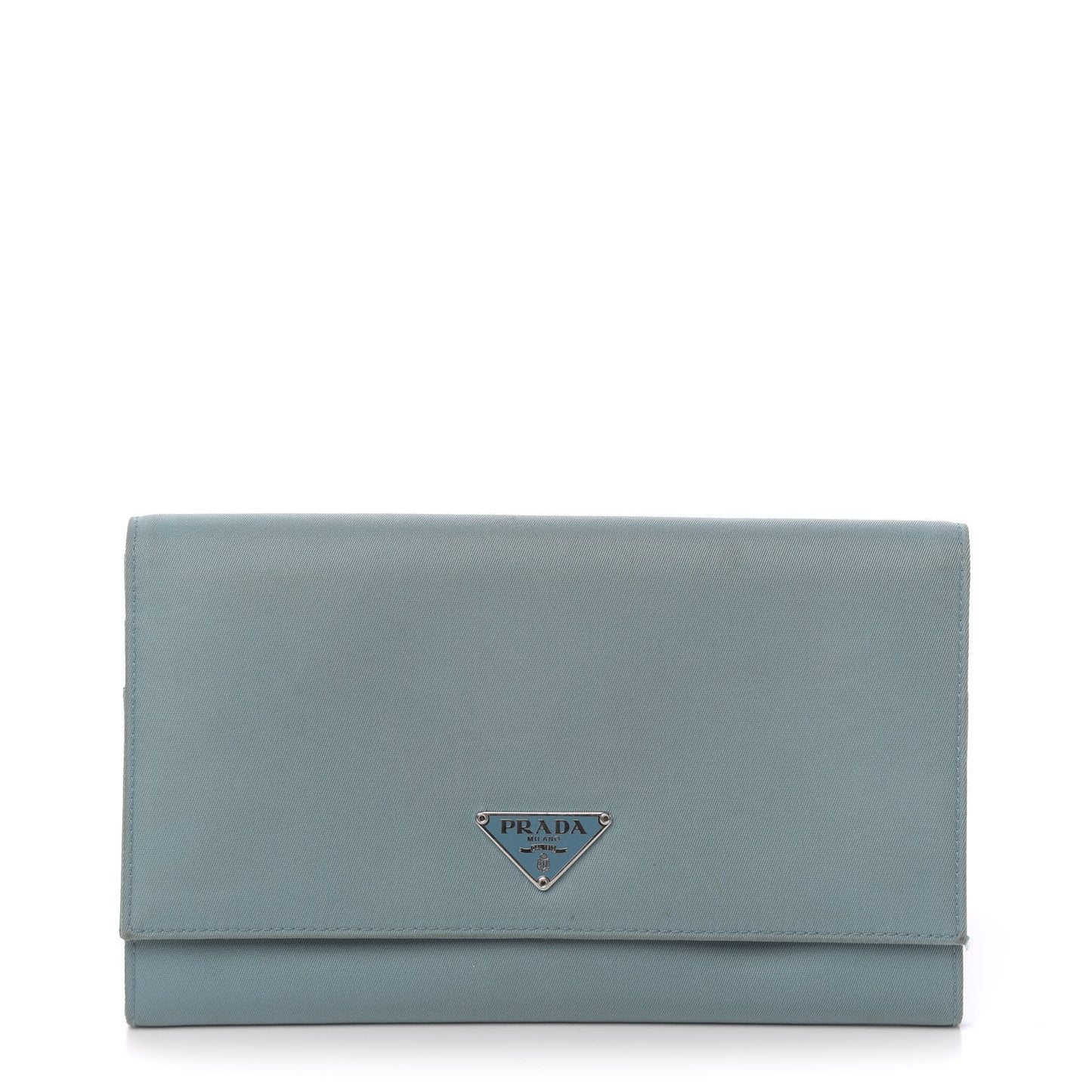 Tessuto Nylon Continental Flap Wallet Turchese