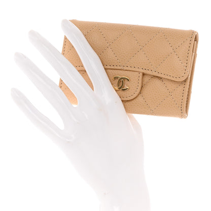 Chanel Caviar Quilted Card Holder Wallet Beige 2 of 10