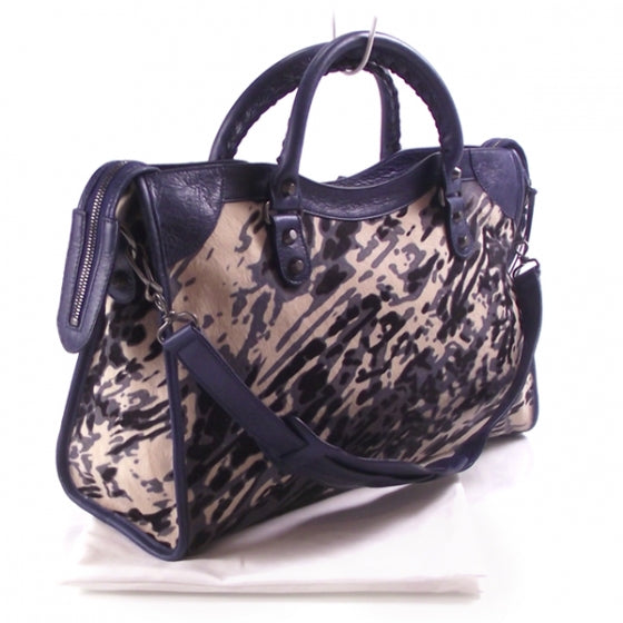 Pony Hair Limited Edition Leopard City Bleu Roi