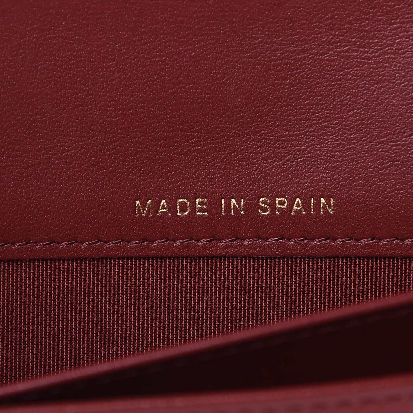 Caviar Quilted Boy Yen Wallet Burgundy