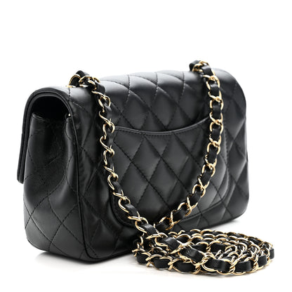 Chanel Lambskin Quilted Mini Rectangular Flap Black 3 of 11