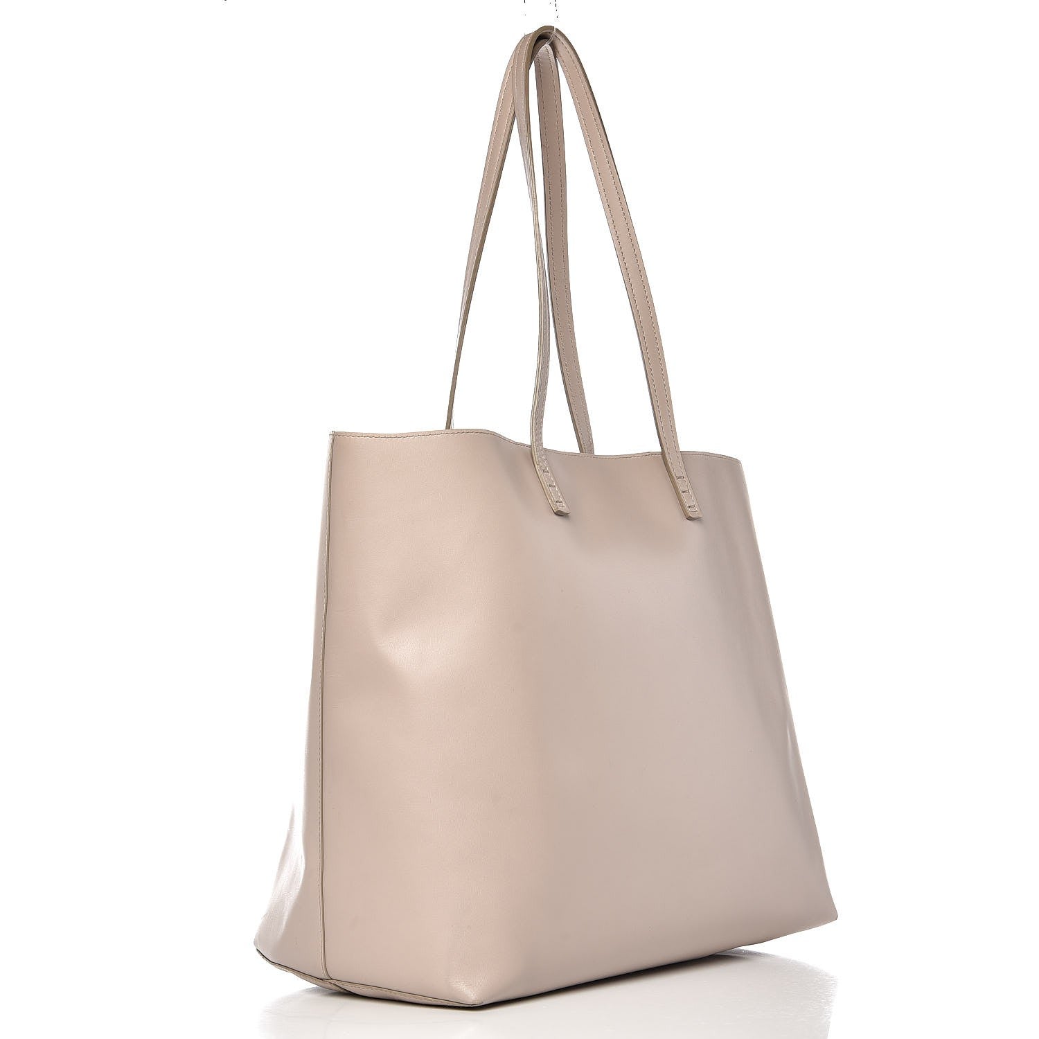 Fendi Vitello Ginevra Elaphe Monster Eyes Shopping Tote Grigio Polvere Naturale 3 of 6