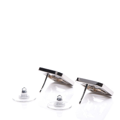 Chanel Crystal CC Earrings Silver 3 of 5