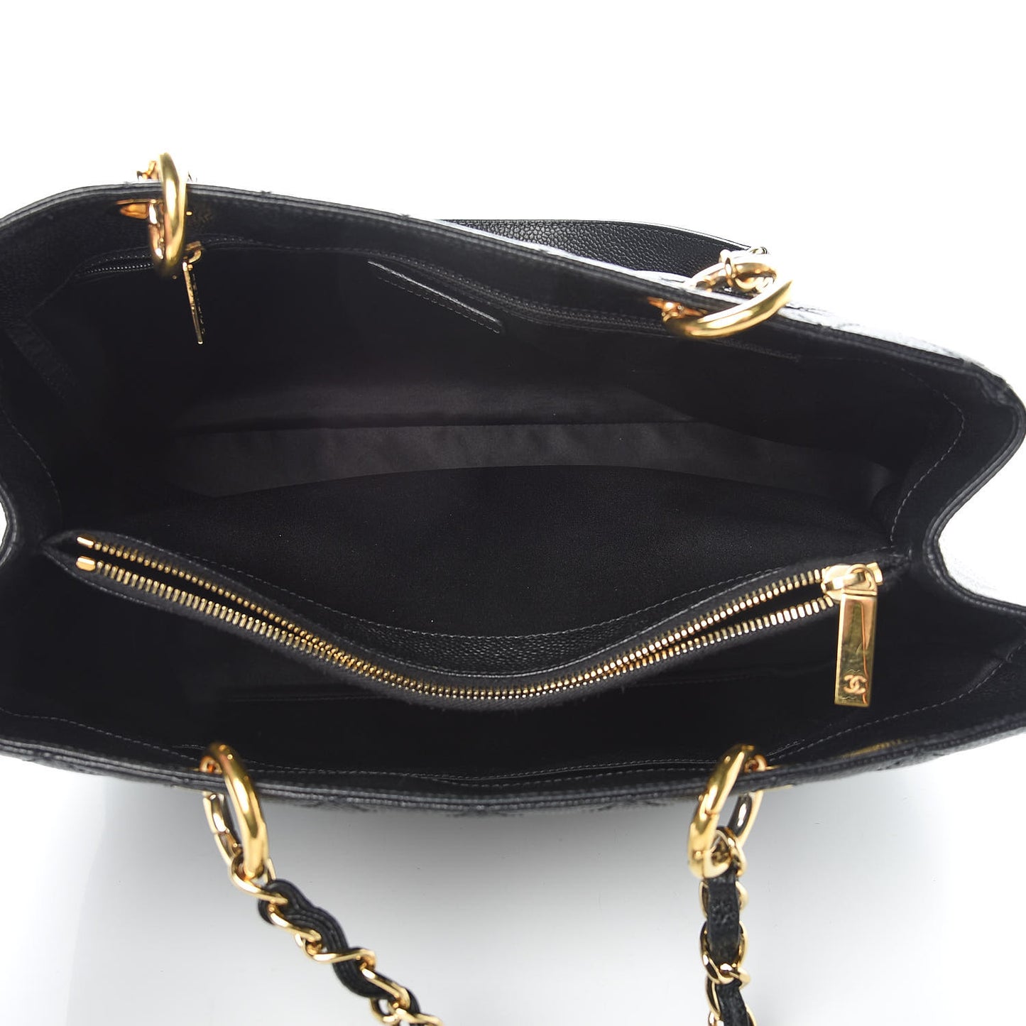 Caviar Quilted Grand Shopping Tote GST Black