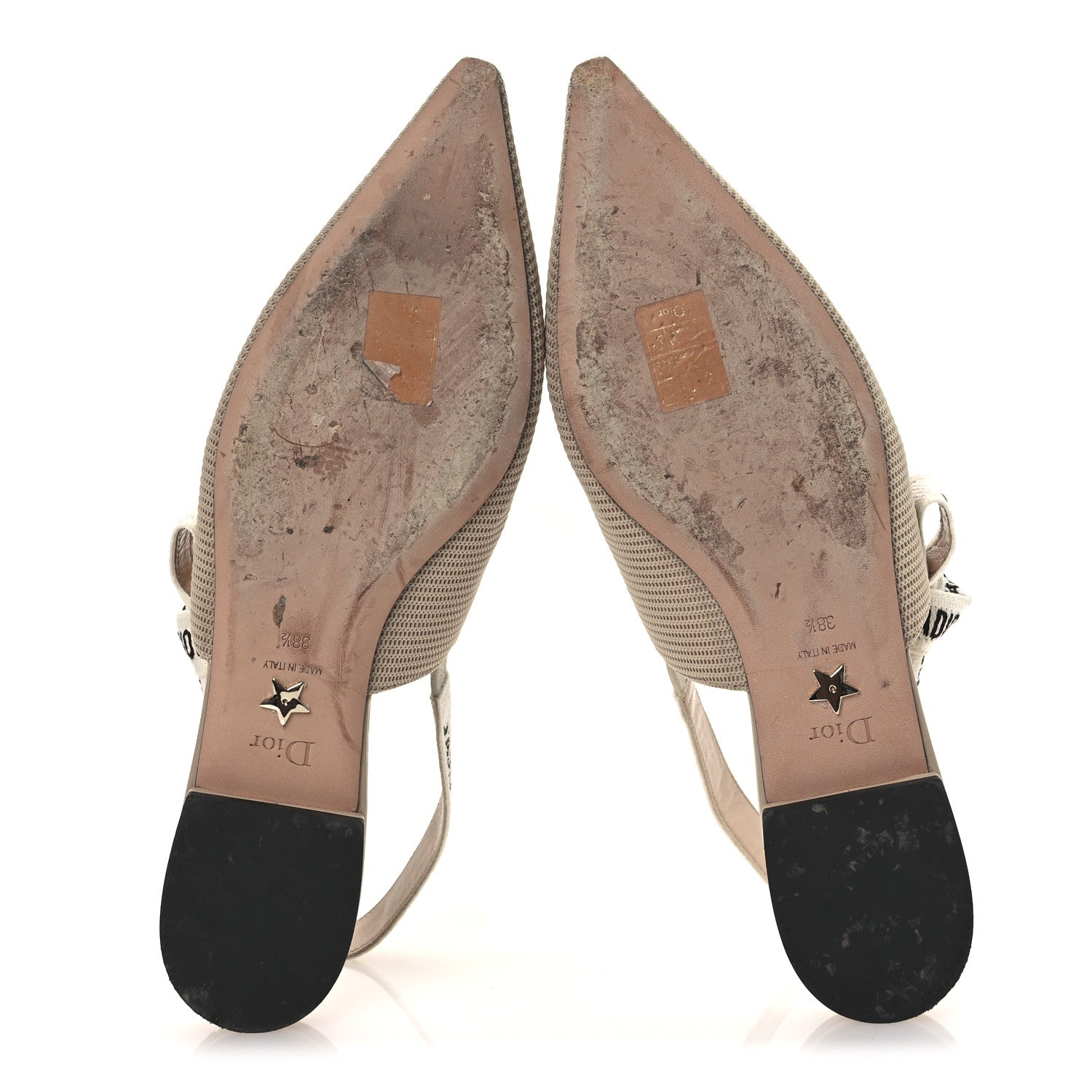 Christian Dior Technical Canvas Ribbon J'Adior Slingback Ballet