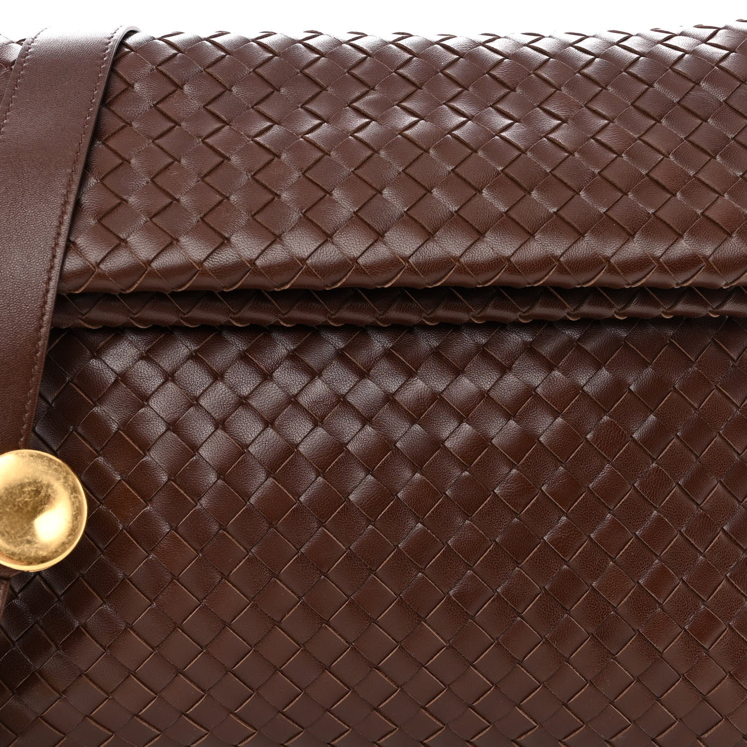 Bottega Veneta Nappa Intrecciato The Fold Crossbody Brown 7 of 10