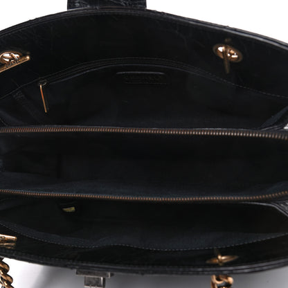 Chanel Glazed Crackled Calfskin Small Reissue Tote Black 4 of 4