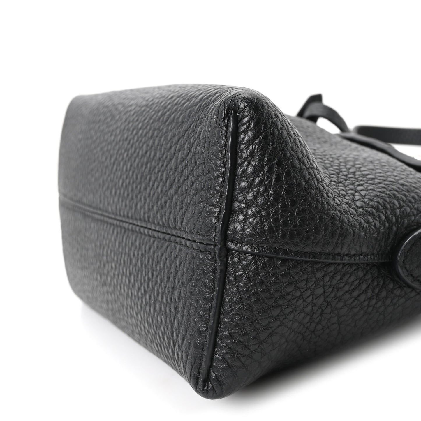 Cuoio Romano Selleria Sintetica Tape Stitch Mini By The Way Boston Bag Black