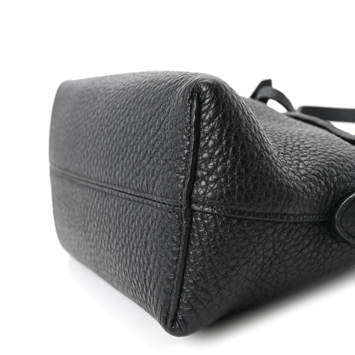 Fendi Cuoio Romano Selleria Sintetica Tape Stitch Mini By The Way Boston Bag Black 10 of 10