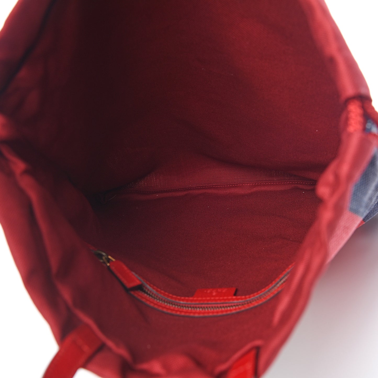 Canvas Logo Sylvie Stripe Drawstring Backpack Red