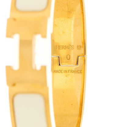 Hermes Enamel Narrow Clic Clac H Bracelet PM Craie 4 of 5