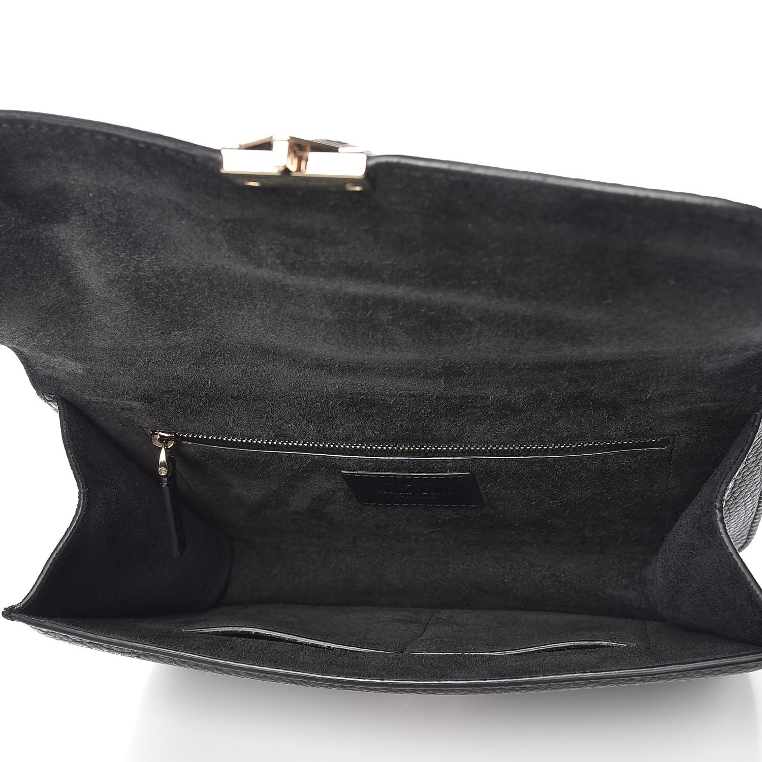Valentino Garavani Pebbled Calfskin Medium Glam Lock Rockstud Flap Black 5 of 6