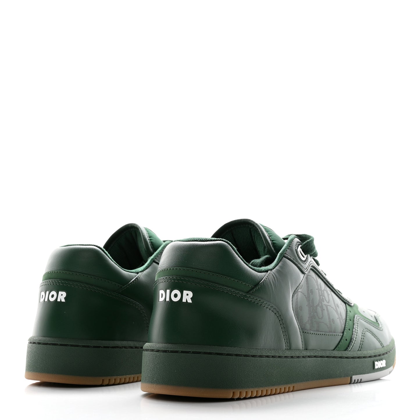 Smooth Calfskin Oblique Galaxy Mens B27 Low Top Sneakers 45 Green Beige