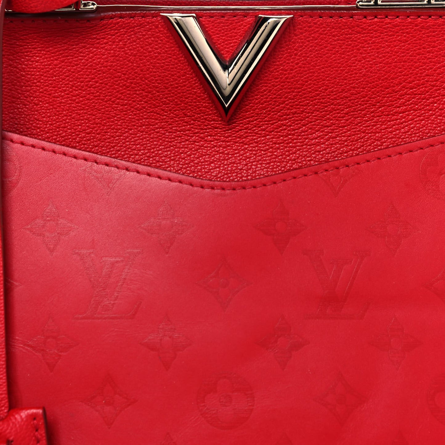 Monogram Cuir Plume Very Zipped Tote Rubis