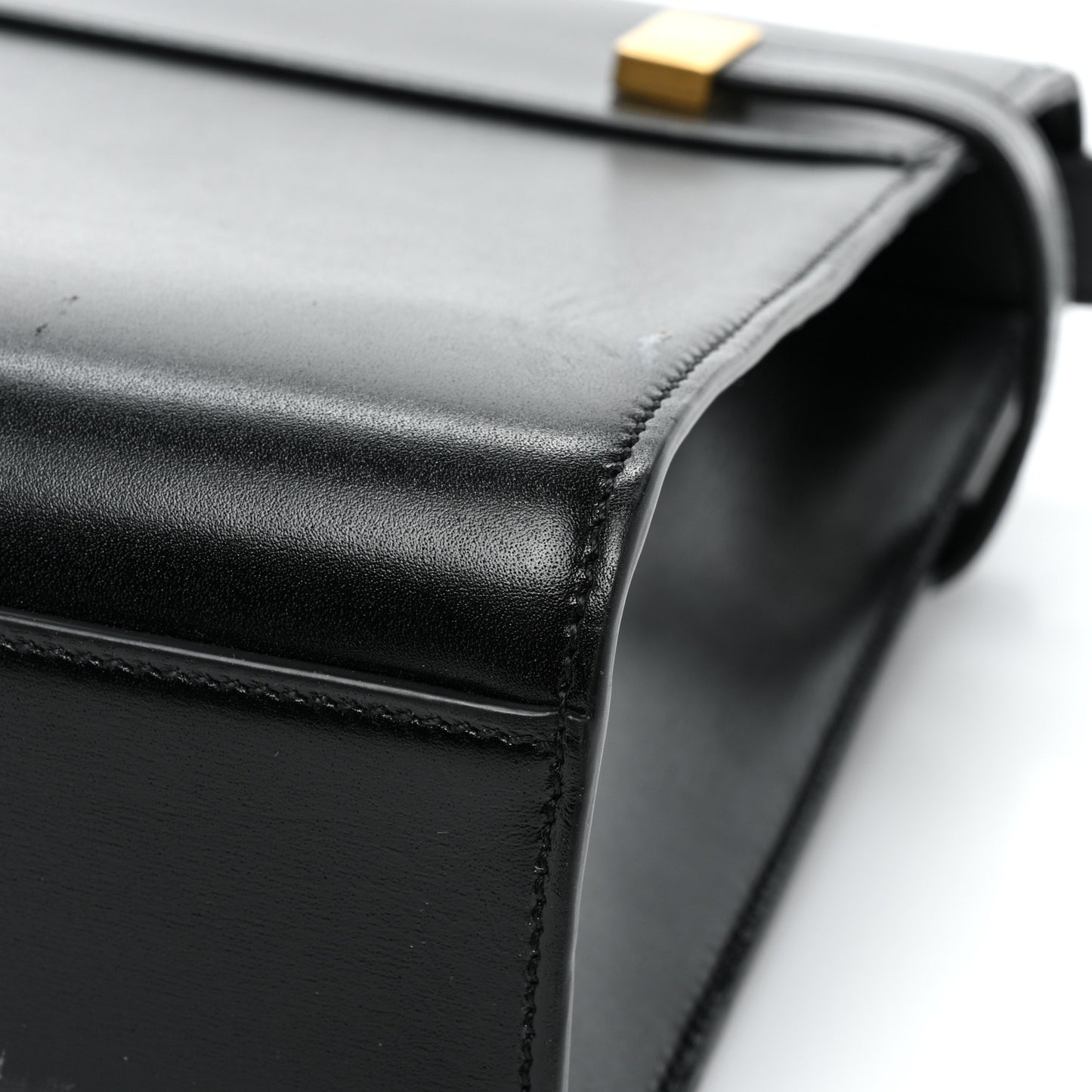Smooth Calfskin Manhattan Shoulder Bag Black