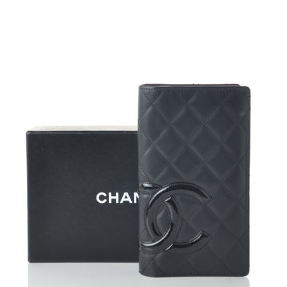 Chanel Calfskin Quilted Cambon Yen Wallet Black 12 of 12