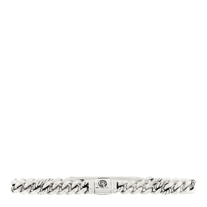 David Yurman Sterling Silver Diamond 7mm Petite Pave Curb Link ID Bracelet 2 of 3
