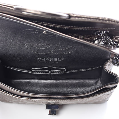 Chanel Metallic Aged Calfskin 2.55 Reissue 224 Flap Pewter 5 of 10