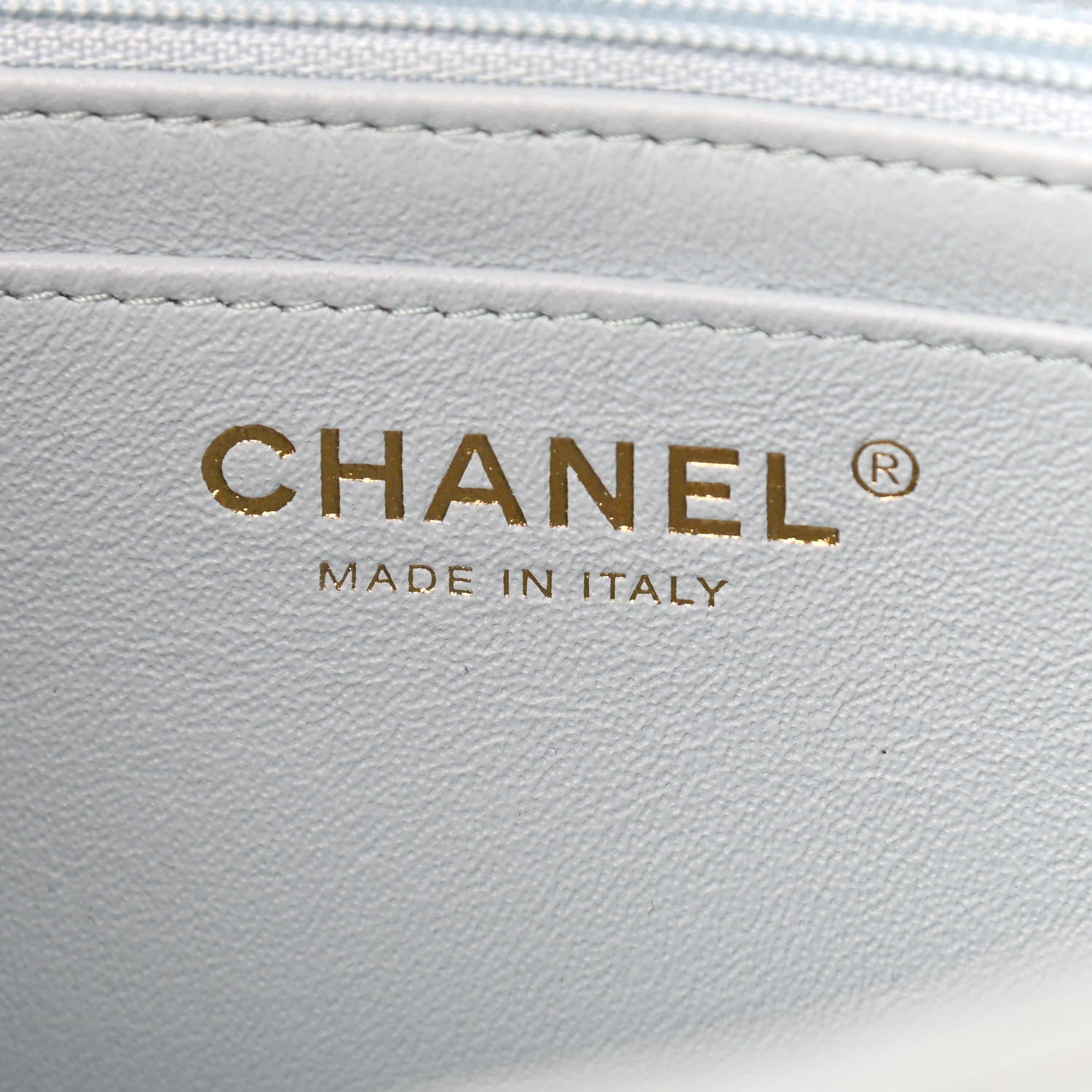 Chanel Lambskin Quilted Mini Top Handle Rectangular Flap Light Blue 6 of 11