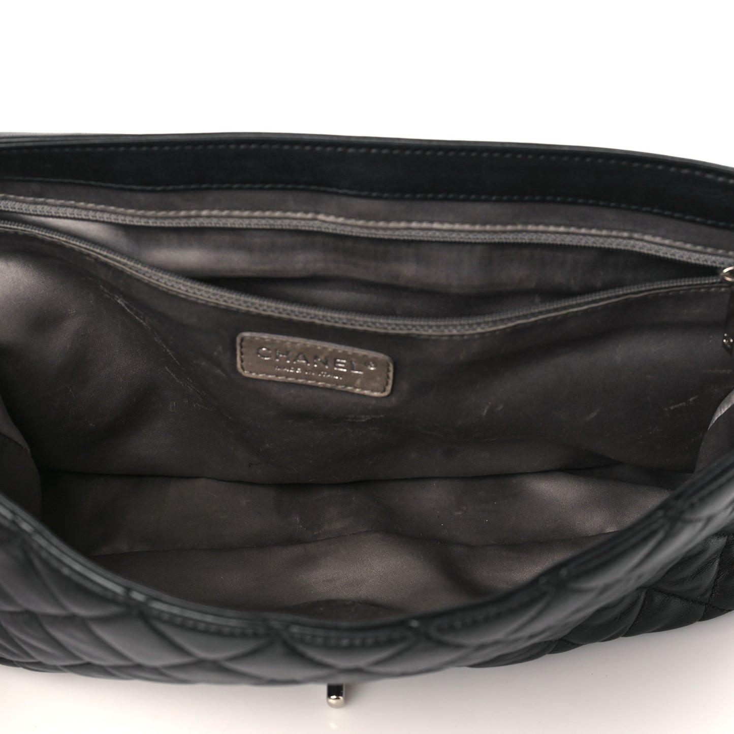 Lambskin Quilted Jumbo Coco Rain Flap Black